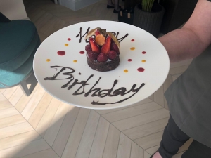 Happy Birthday cake at Burnside Hotel